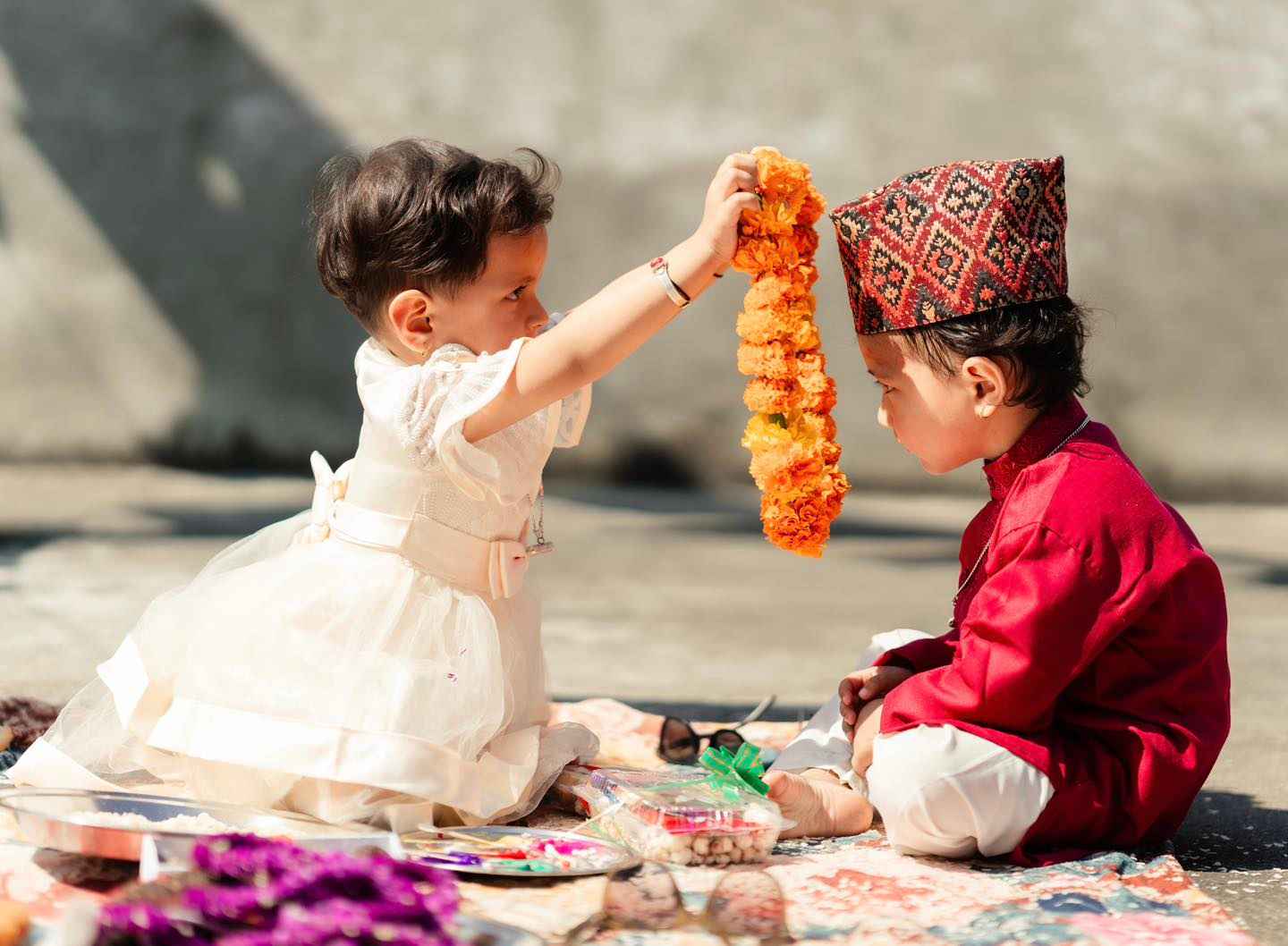 Tihar celebration at the temple